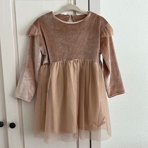 Zara Baby Girl (NWT) | velvet tulle mesh ruffle ballerina dress